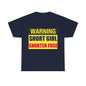 Warning Short Girl Short Fuse - Unisex Heavy Cotton T-Shirt