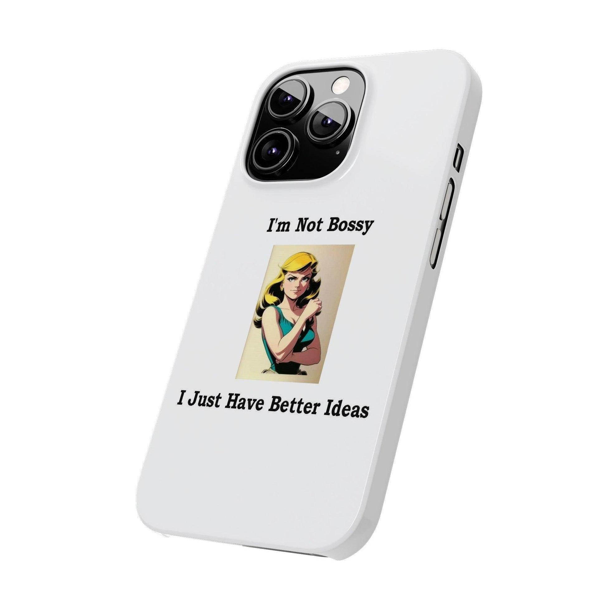 Bossy 1 (White) - Slim Phone Cases - Better Mode