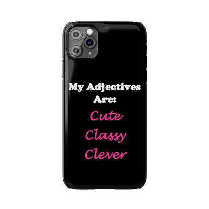 Cute (Black) - Slim Phone Cases - Better Mode