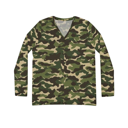 Camo Long Sleeve V-neck Shirt