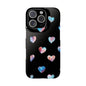 Slim Phone Cases - Hearts (Black)