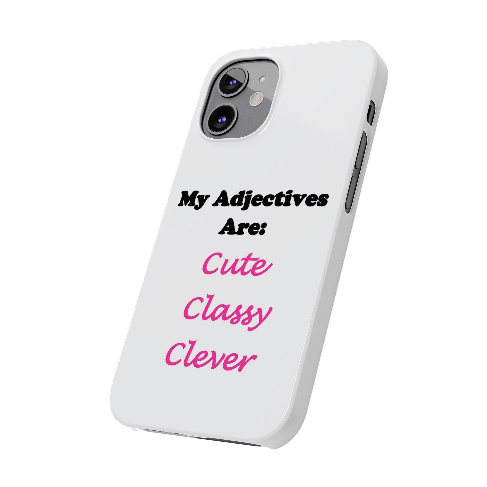 Cute (White) - Slim Phone Cases - Better Mode