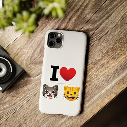 I Heart Cats - Slim Phone Cases