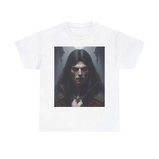 Vampire 1 (White / Black) - Unisex Heavy Cotton Tee - Better Mode