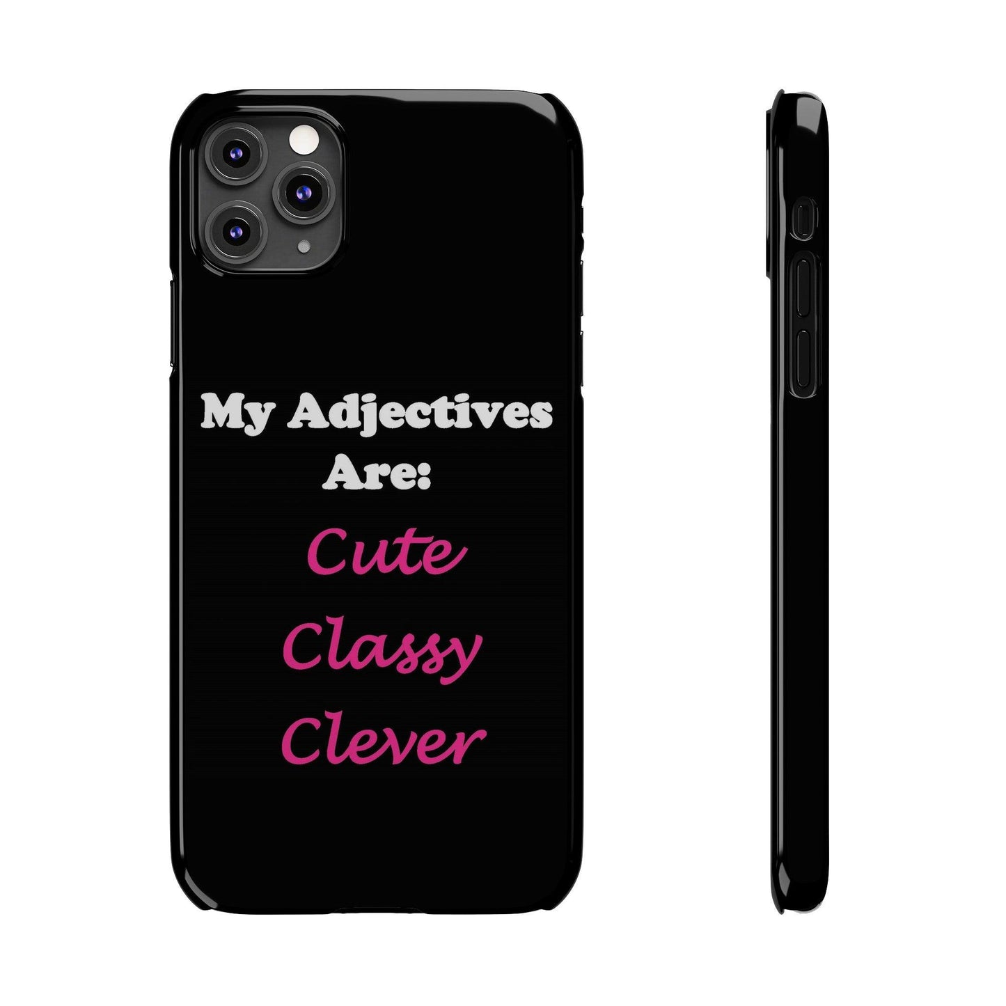 Cute (Black) - Slim Phone Cases - Better Mode