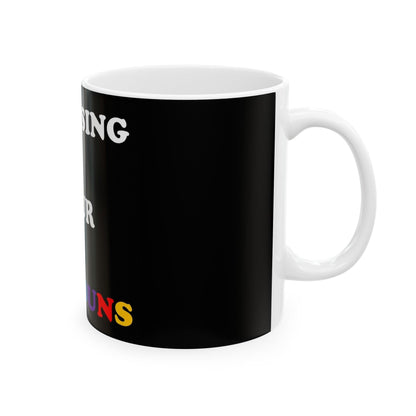 Not Using Pronouns (Black) - Ceramic Mug, (11oz, 15oz) - Better Mode