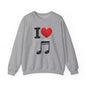 I Heart Music - Crewneck Sweatshirt