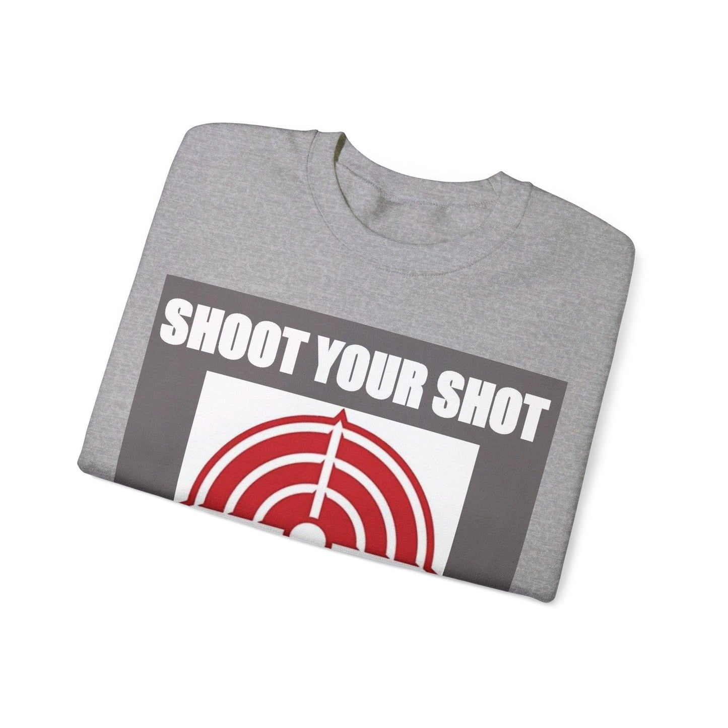 Shoot Shot - (Gray) - Unisex Heavy Blend™ Crewneck Sweatshirt