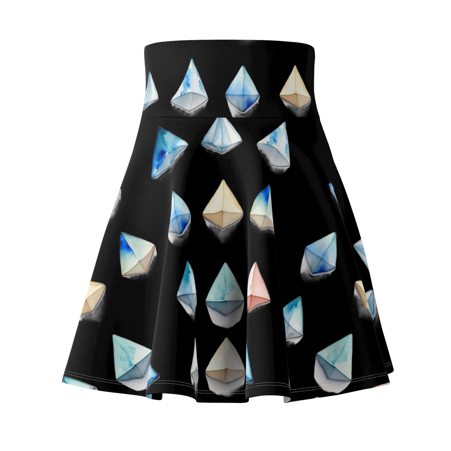 Triangle Pattern Skater Skirt