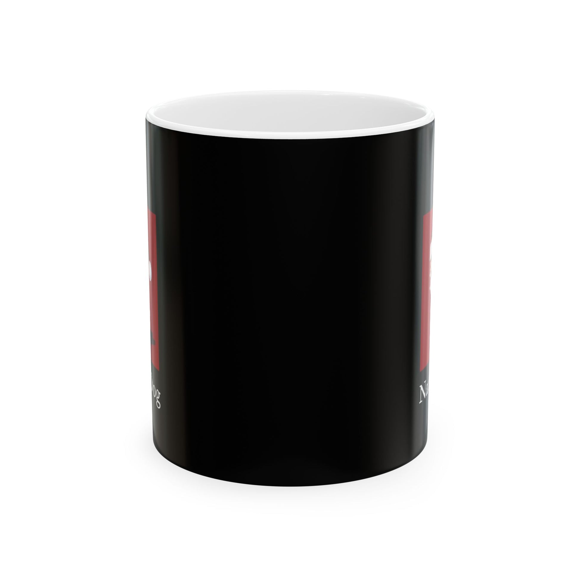 Christmas - Feliz Naughty Dog 2 (Black) - Ceramic Mug, (11oz, 15oz) - Better Mode