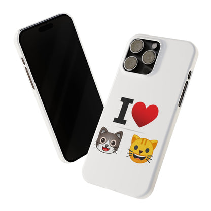 I Heart Cats - Slim Phone Cases