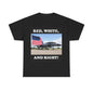 Red, White, Right (Black) - Unisex Heavy Cotton Tee