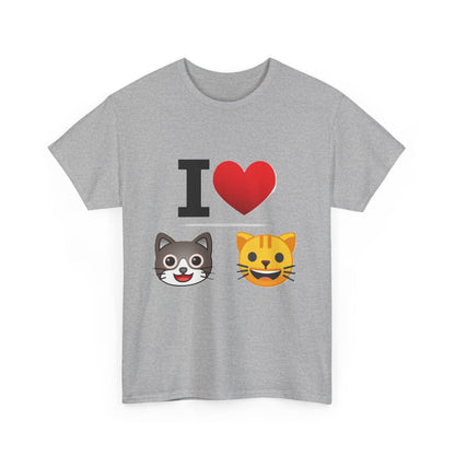 I Heart Cats - Unisex Heavy Cotton T-Shirt