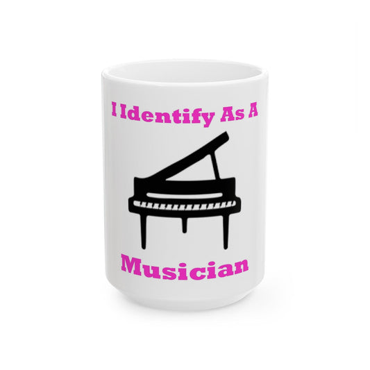 ID Musician (White) - Ceramic Mug, (11oz, 15oz) - Better Mode