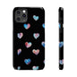 Slim Phone Cases - Hearts (Black)