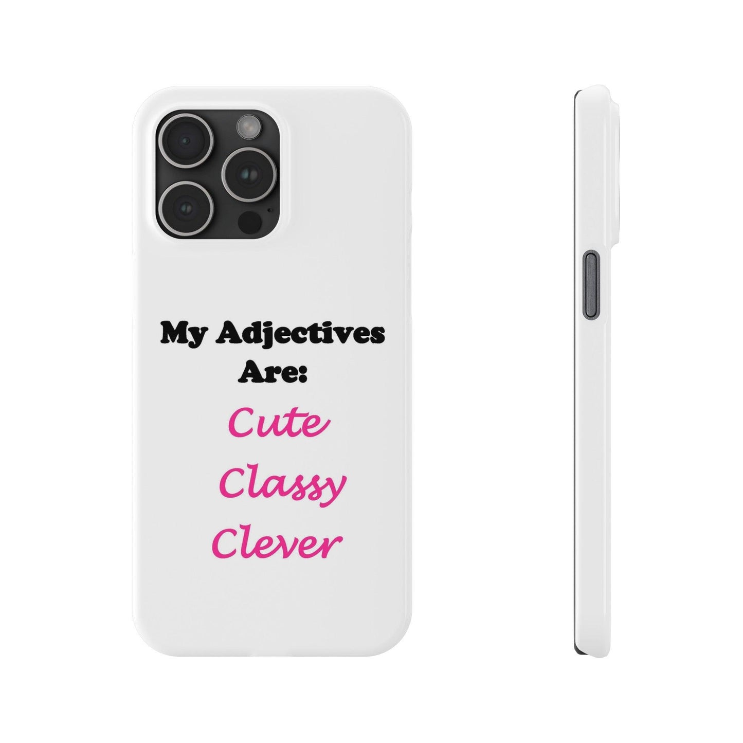 Cute (White) - Slim Phone Cases - Better Mode