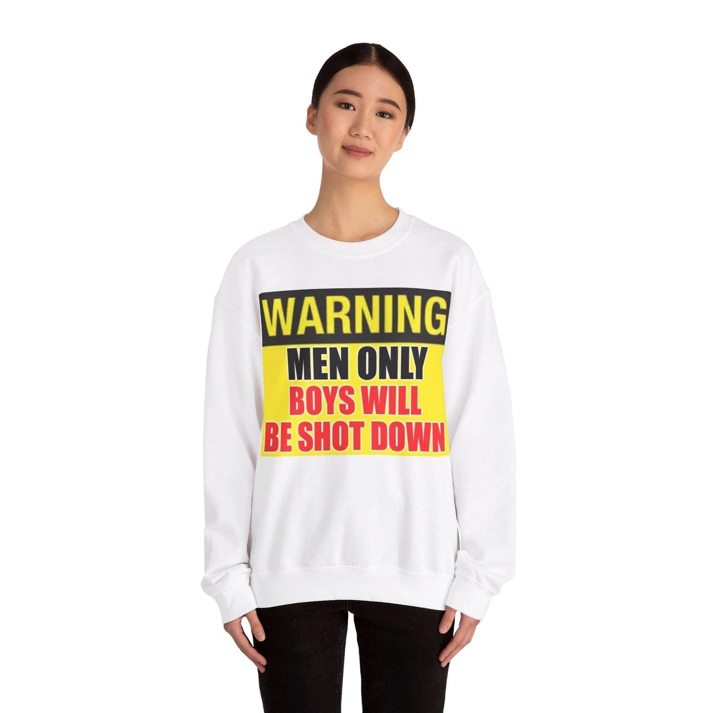 Warning Boys Shot Down - Unisex Heavy Blend™ Crewneck Sweatshirt