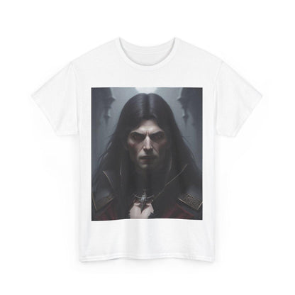 Vampire 1 (White / Black) - Unisex Heavy Cotton Tee - Better Mode