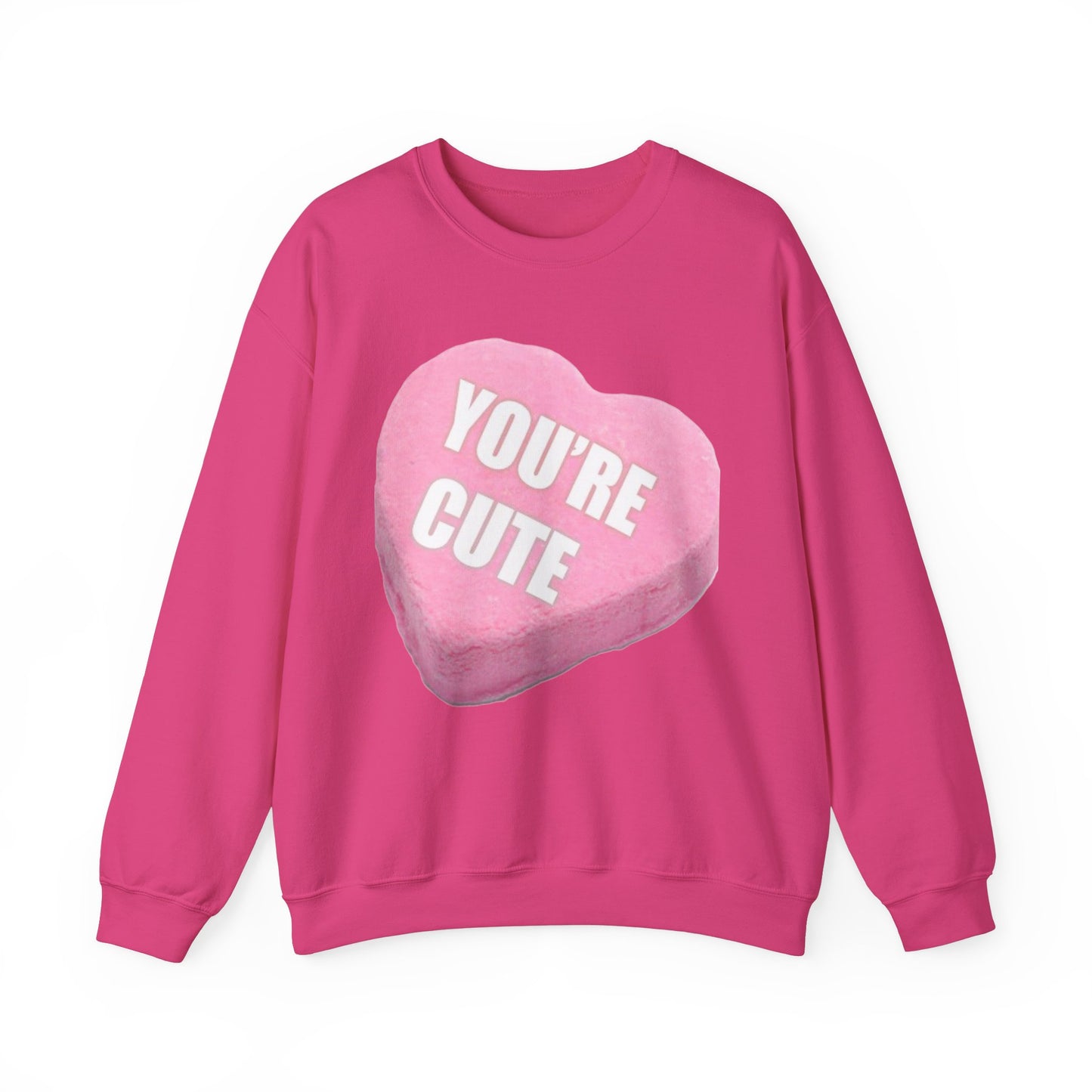 Candy Heart "You're Cute" - Crewneck Sweatshirt - Better Mode