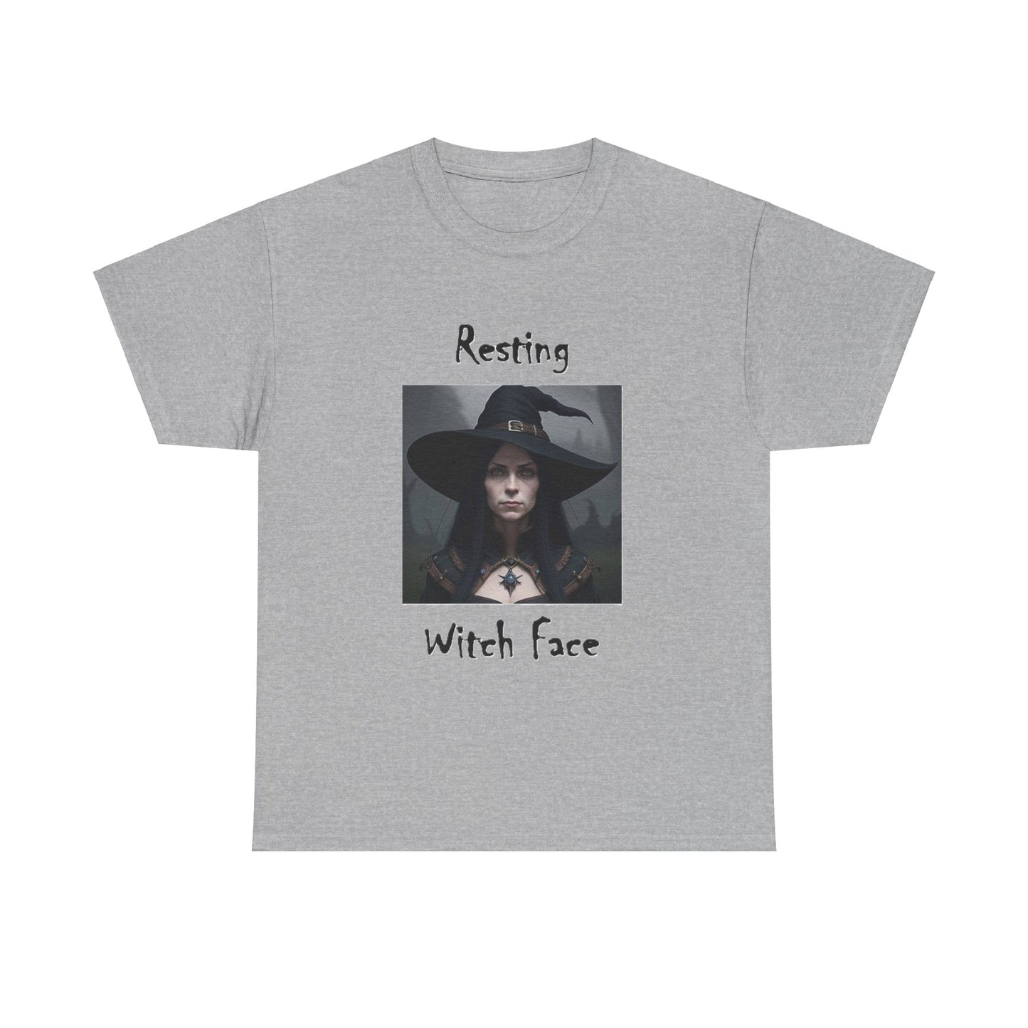 Halloween - Resting Witch Face - Unisex Heavy Cotton T-Shirt