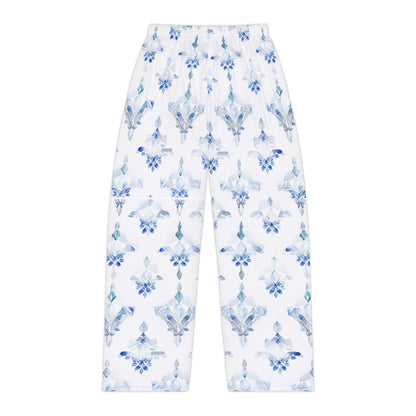 Blue Patterned Women's Pajama Pants