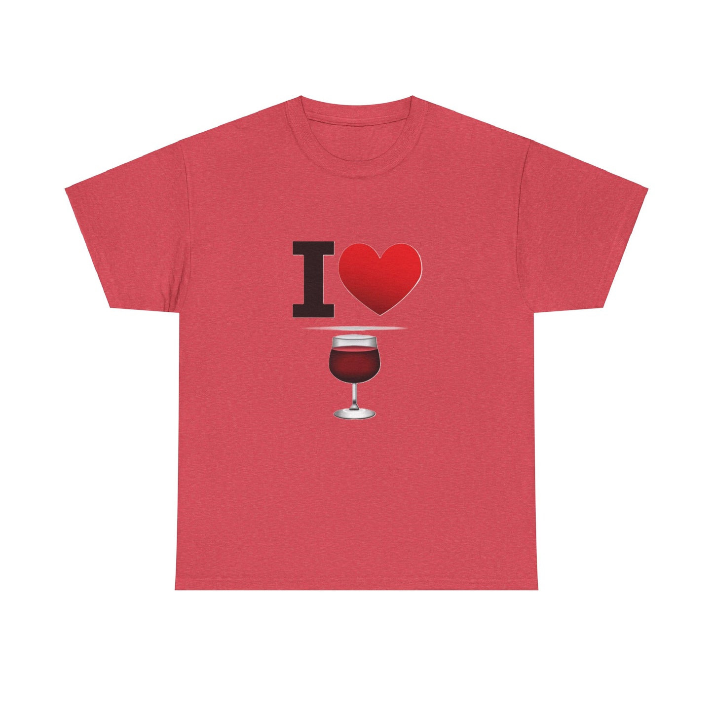 I Heart Wine - Unisex Heavy Cotton T-Shirt - Better Mode