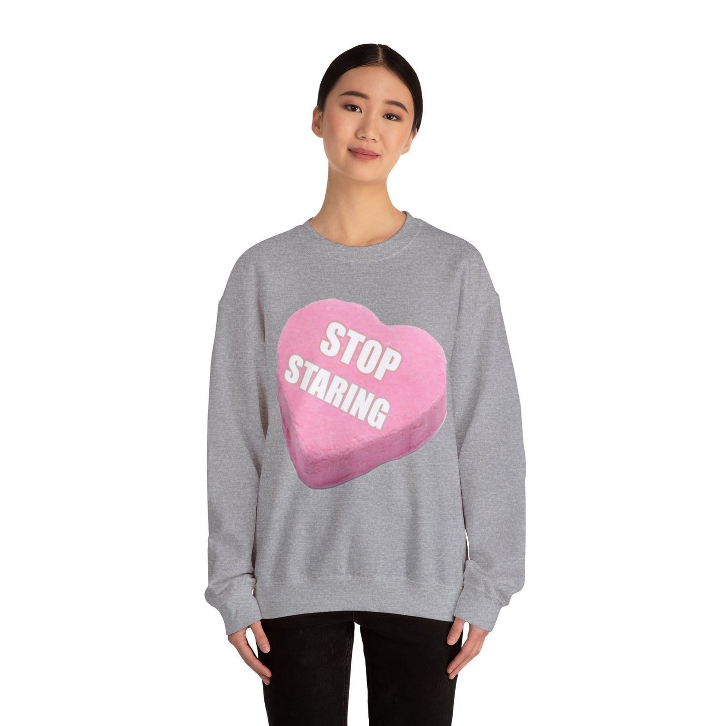 Candy Heart "Stop Staring" - Crewneck Sweatshirt