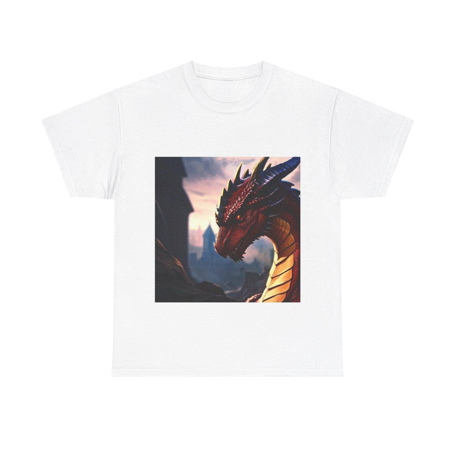 Dragon 1 (White) - Unisex Heavy Cotton Tee - Better Mode