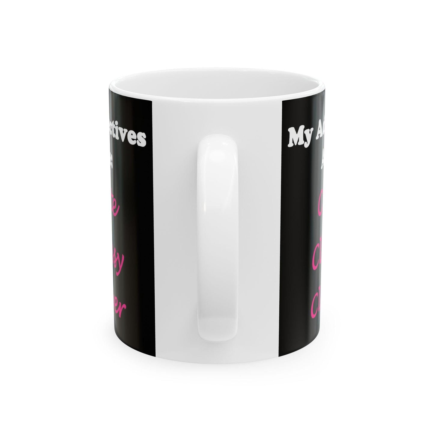 Cute (Black) - Ceramic Mug, (11oz, 15oz)