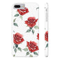 Slim Phone Cases - Roses (White)