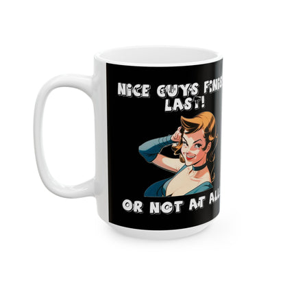 Nice Guys (Black) - Ceramic Mug, (11oz, 15oz)