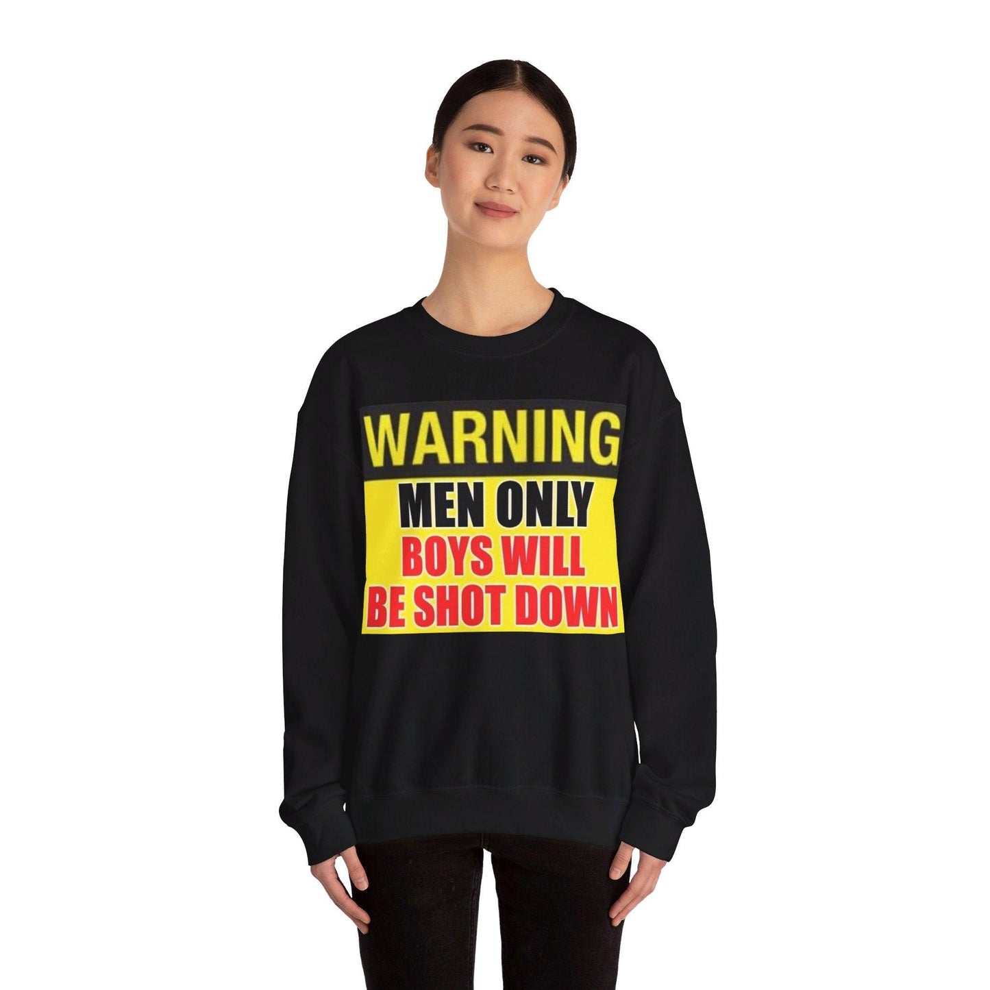 Warning Boys Shot Down - Unisex Heavy Blend™ Crewneck Sweatshirt