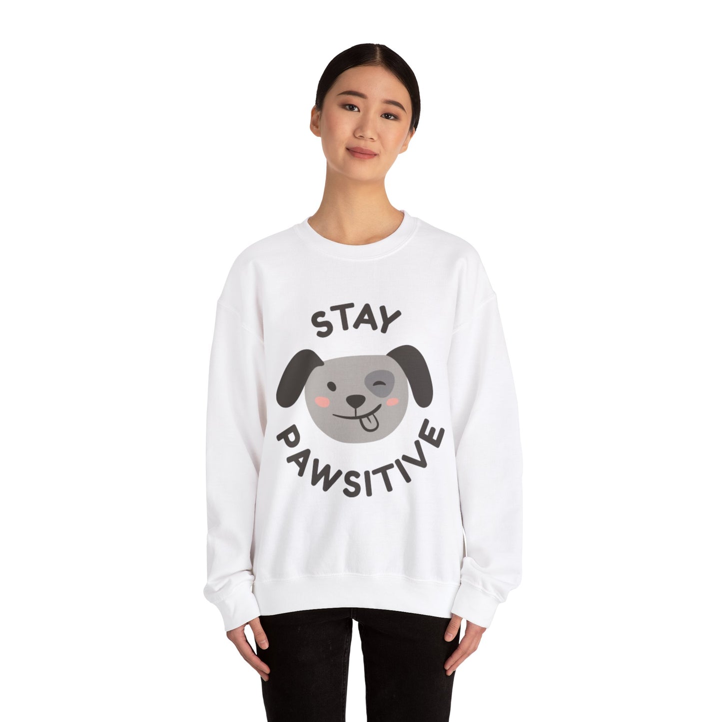 Stay Pawsitive - Crewneck Sweatshirt