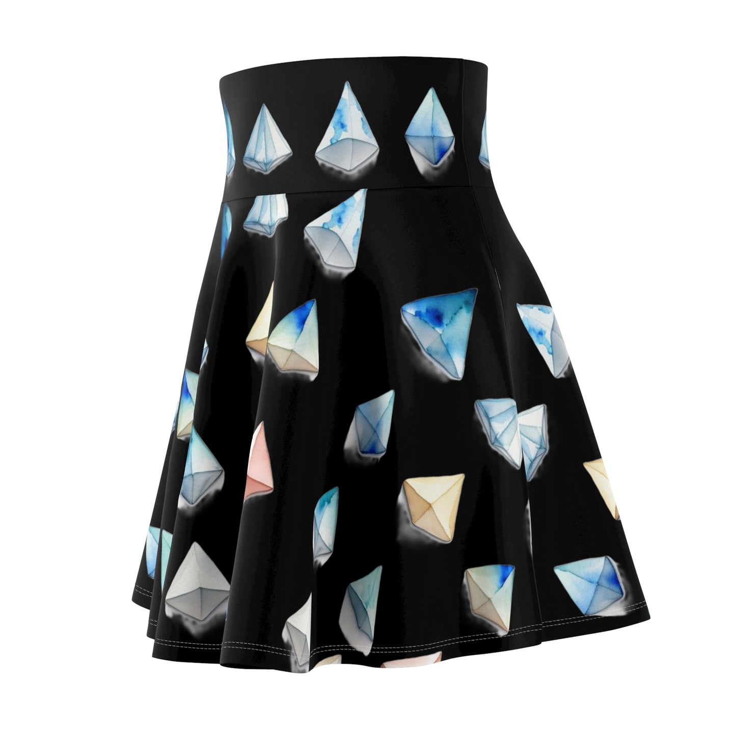 Triangle Pattern Skater Skirt