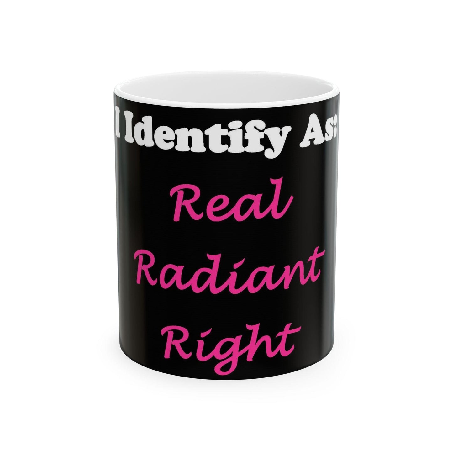 ID Real radiant Right (Black) - Ceramic Mug, (11oz, 15oz)