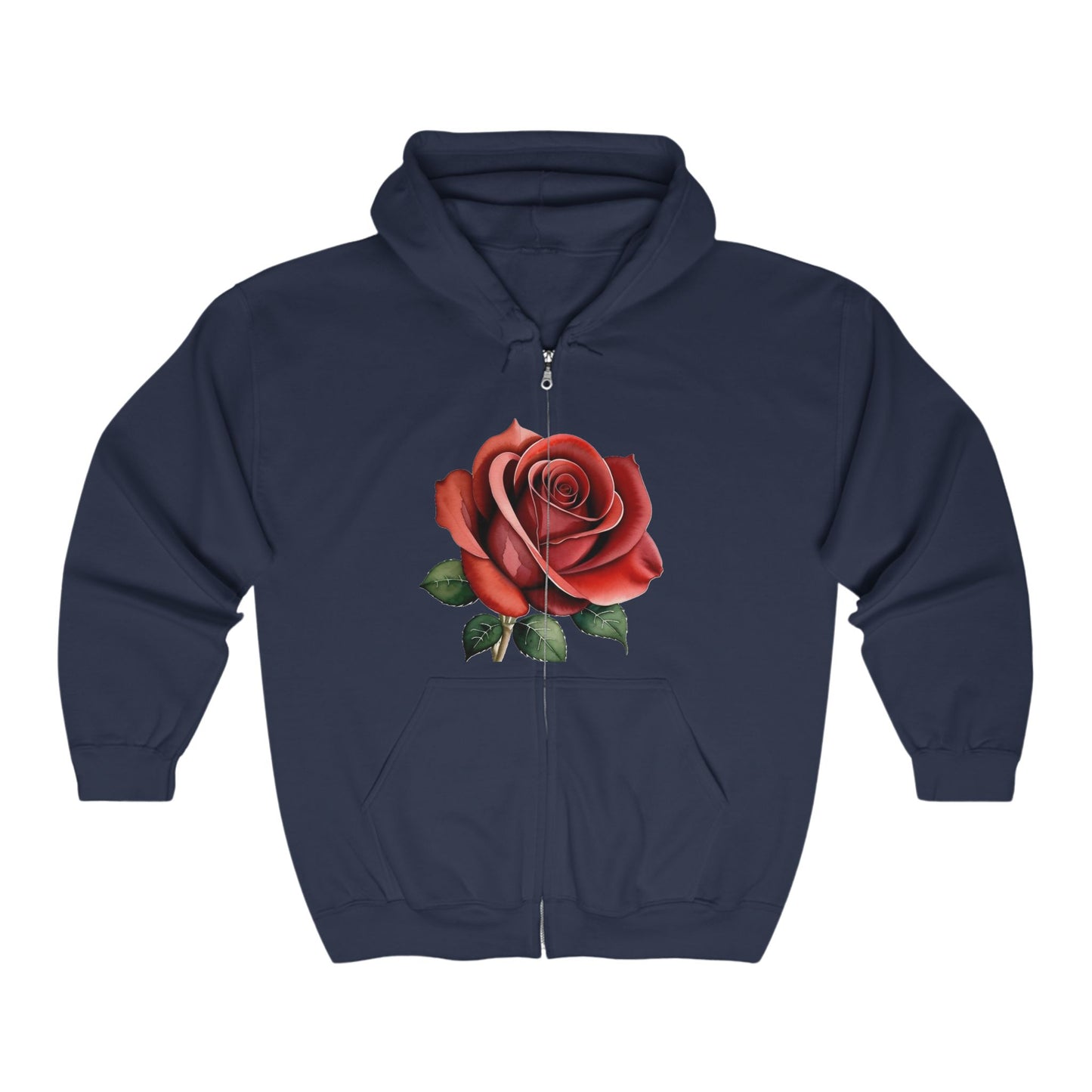 Rose 1 - Full Zip Hooded Sweatshirt