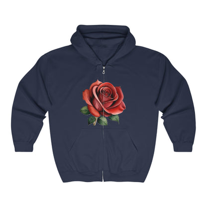 Rose 1 - Full Zip Hooded Sweatshirt