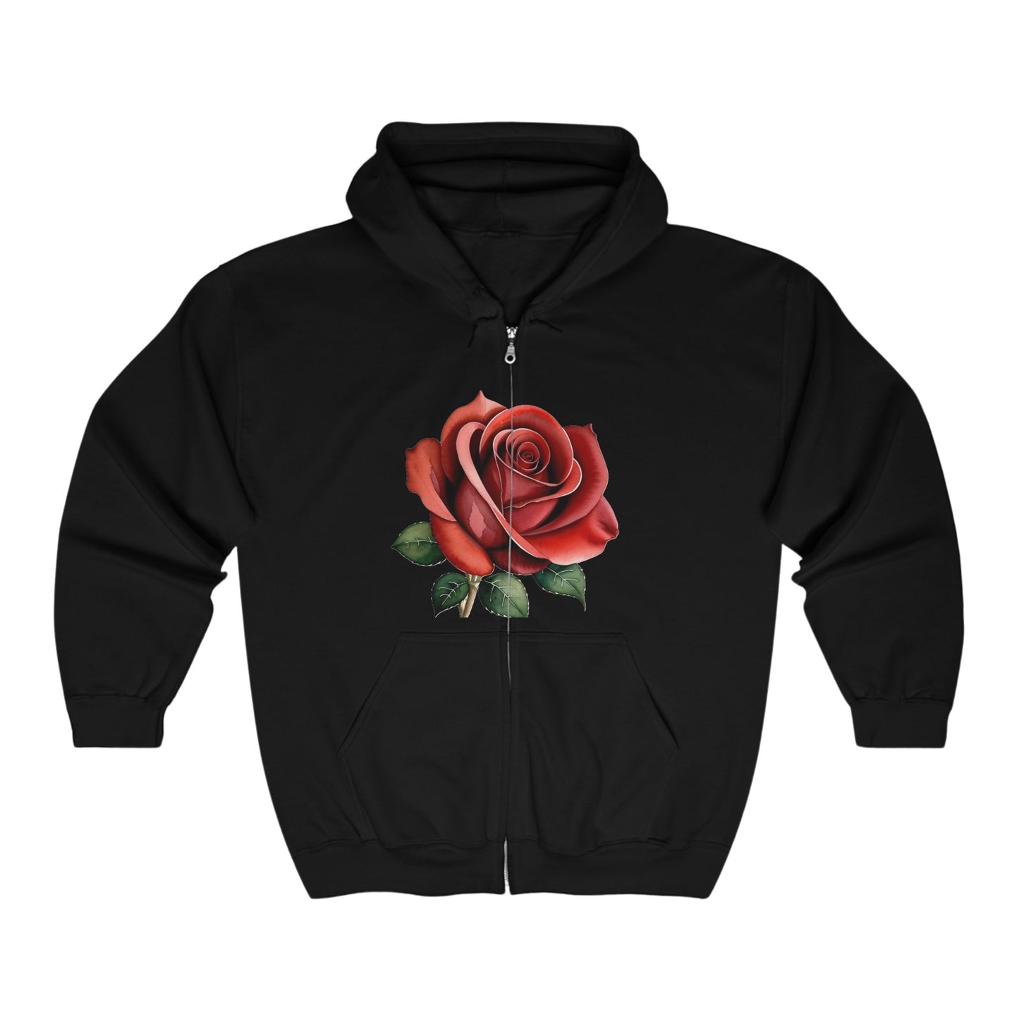 Rose 1 - Full Zip Hooded Sweatshirt