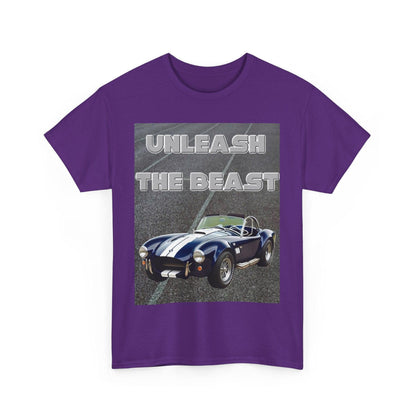 Unleash The Beast Classic Cars Blue Cobra - Unisex Heavy Cotton T-Shirt - Better Mode