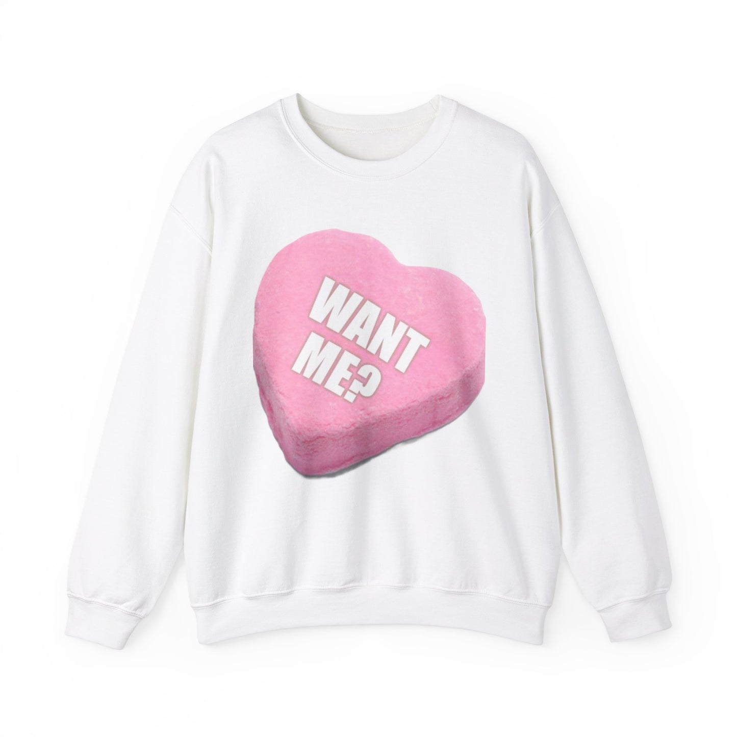 Candy Heart "Want Me?" - Crewneck Sweatshirt - Better Mode