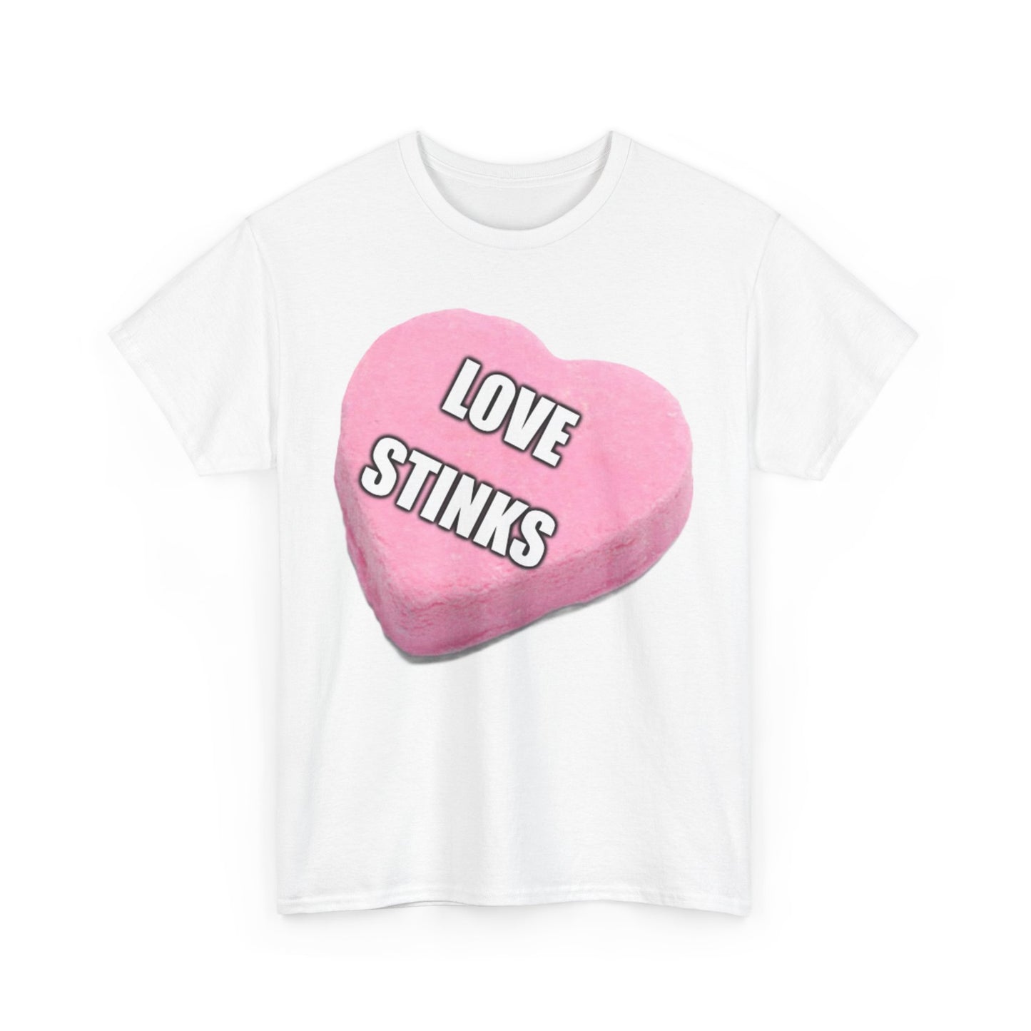 Candy Heart "Love Stinks" - Unisex Heavy Cotton T-Shirt - Better Mode