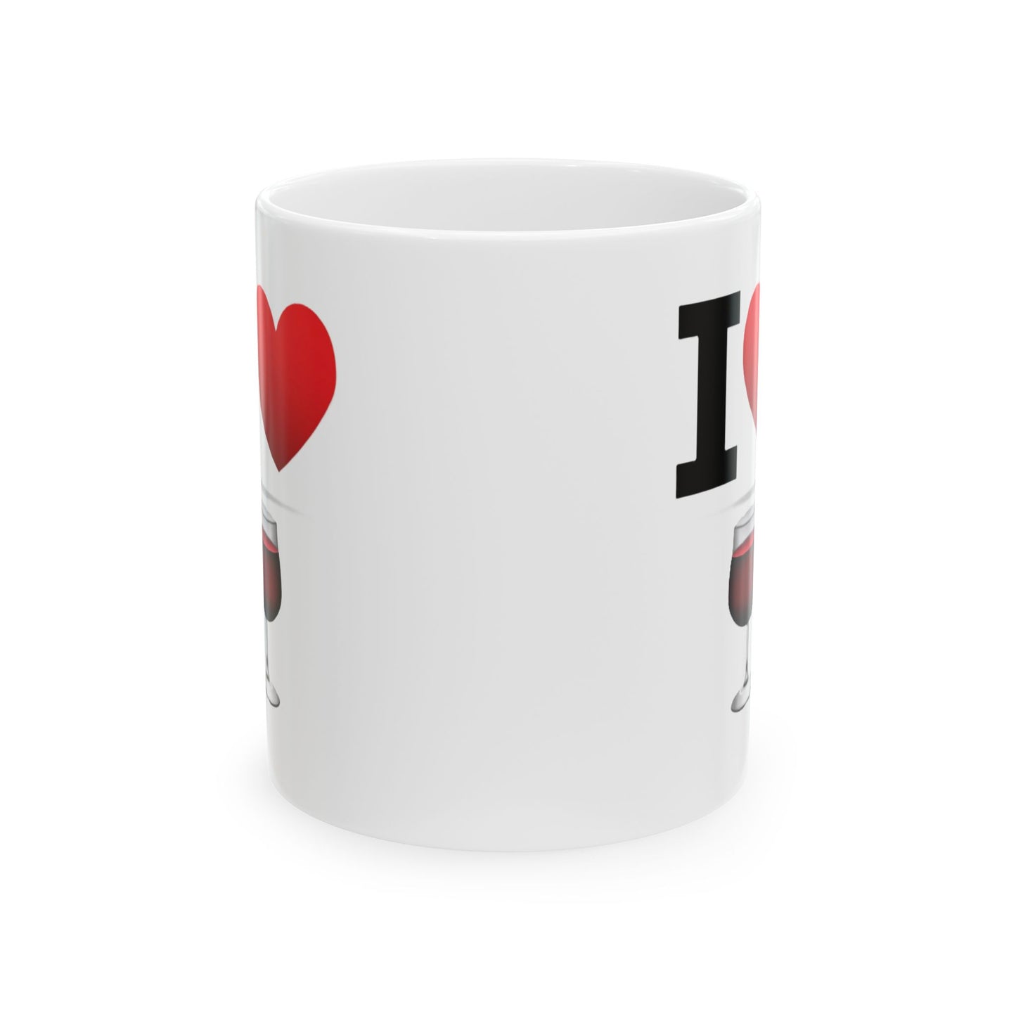 I Heart Wine - Ceramic Mug, (11oz, 15oz) - Better Mode