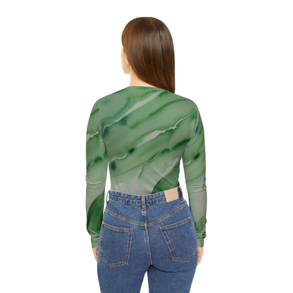 Green Marble V-neck Shirt