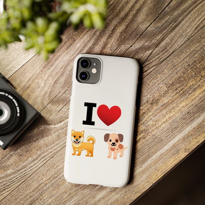 I Heart Dogs - Slim Phone Cases