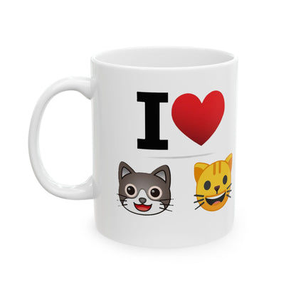 I Heart Cats - Ceramic Mug, (11oz, 15oz) - Better Mode