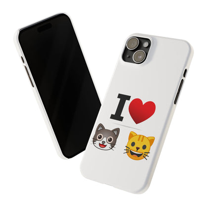 I Heart Cats - Slim Phone Cases