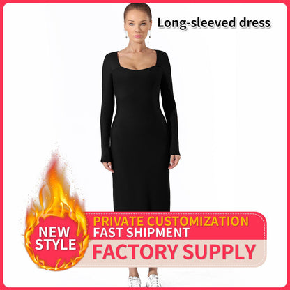 Women's Full Length Black Dress