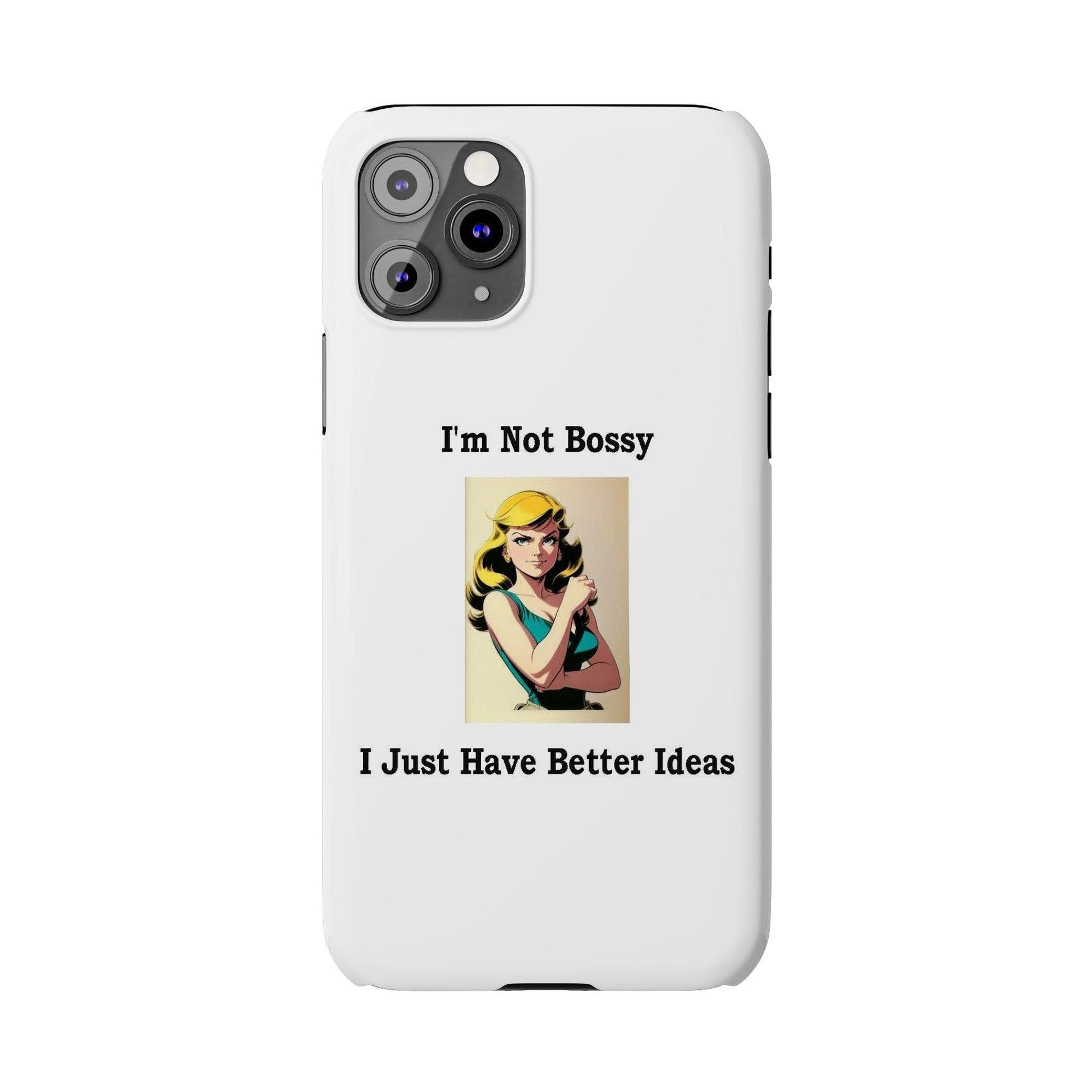 Bossy 1 (White) - Slim Phone Cases - Better Mode