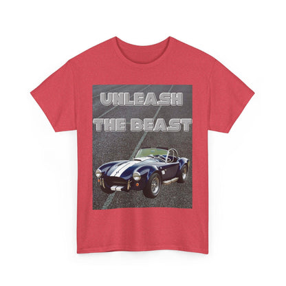 Unleash The Beast Classic Cars Blue Cobra - Unisex Heavy Cotton T-Shirt