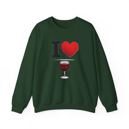 I Heart Wine - Crewneck Sweatshirt